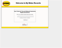 Tablet Screenshot of mymidasrewards.com